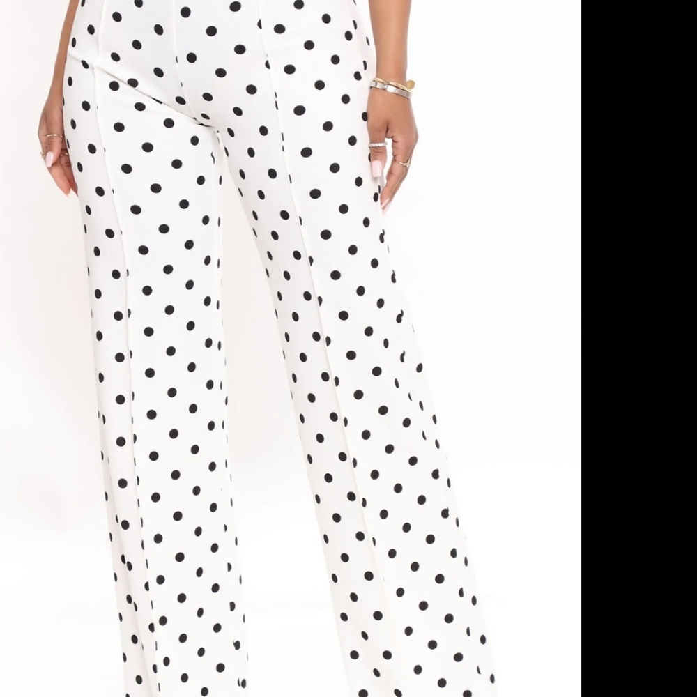 Polka dot size medium flare pants